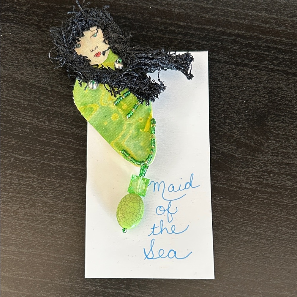 Maid of the Sea Green Brooch